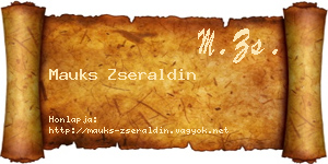 Mauks Zseraldin névjegykártya